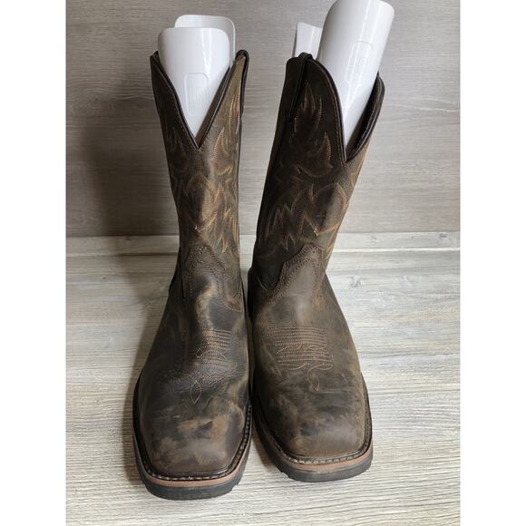 Wolverine Men Rancher Square-Toe Wellington Work Boots Leather 14 M W10702